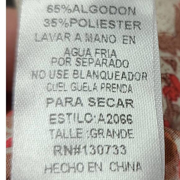 Umgee Layered Tunic Dress with Tie-back, Boho Cottage Style, NWT Womens Midi Lg - Picture 5 of 5